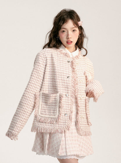 Mole Fragrance Tweed Fringe Jacket