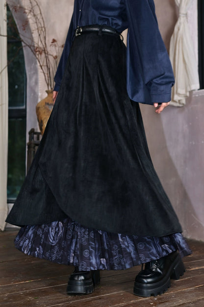 チャイナデザイフィンプリータードスカート