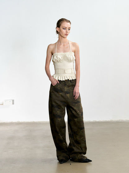 Razorr Original Vintage Camouflage Wide Leg Jeans