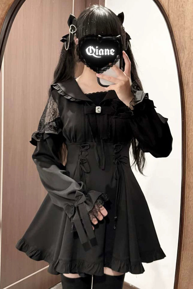 Lace Shoulder Top + Skirt