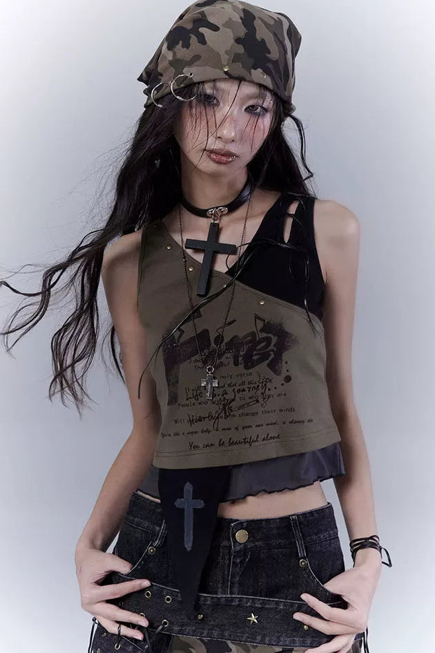 パラレルウェイストランドプリンテッドトップス