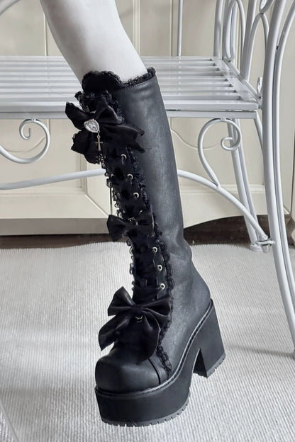 ナイトダークレースアップブーツ