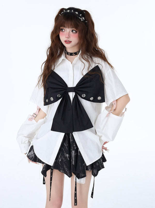 Big Bow Open Sweet Chic Top