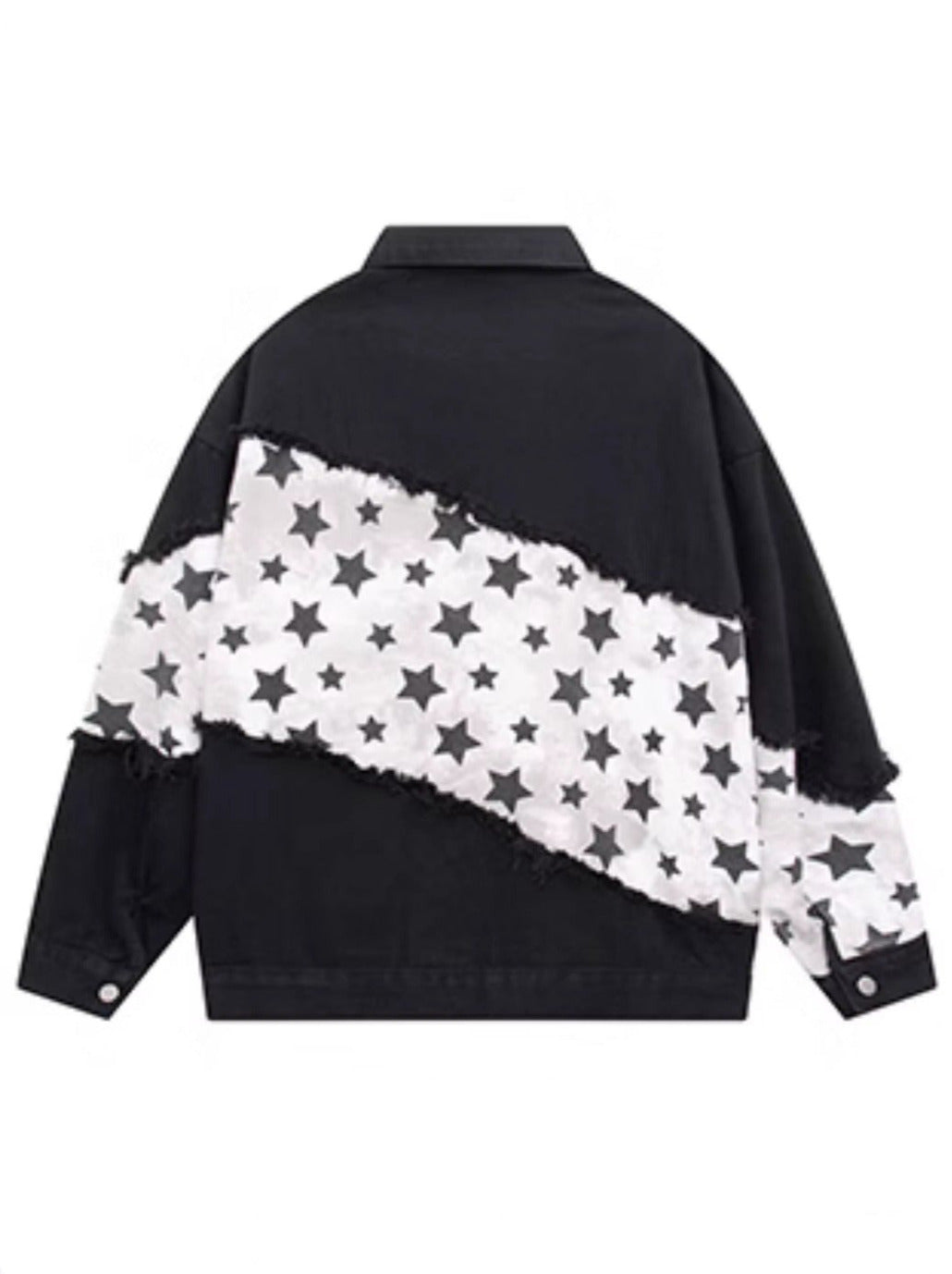 American Retro Star Patch Loose Denim Jacket