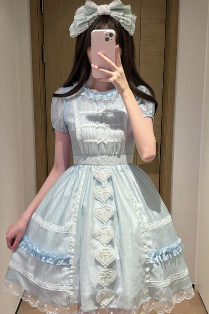 Sweet Doll Frill Ribbon Lolita Dress + Mini Ribbon Sleeves