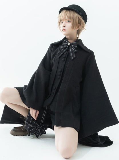 Retro Loose Dark Cloak Coat