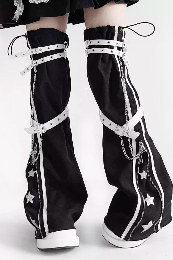 Star Belt Dark Leg Warmers
