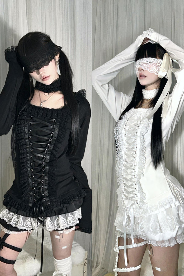 【予約商品】ベルベットレースボトムシャツ＆パンプキンパンツ