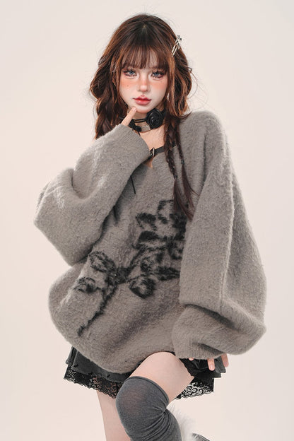 Black Rose Buynex Rim Sweater