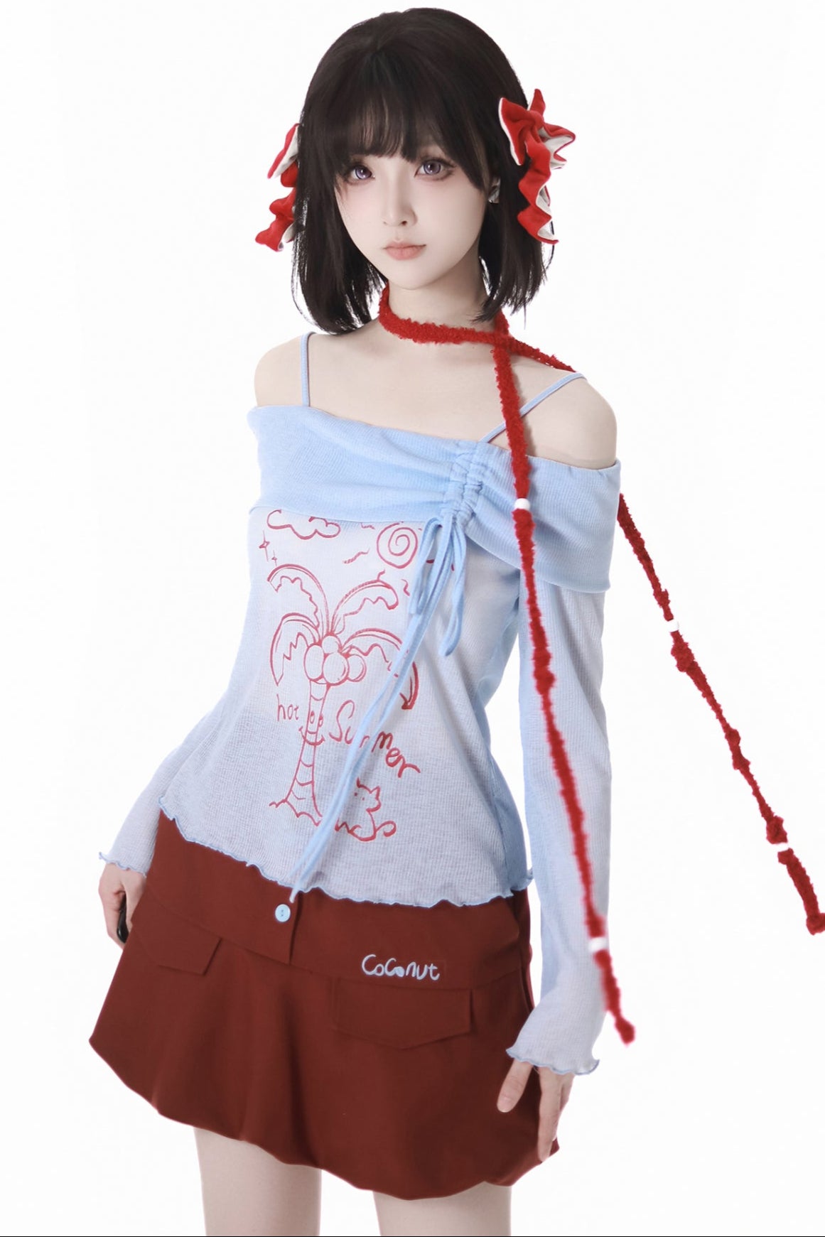 ココナッツグローブバイブドレス+ショートスリーブトップス+ロングトップス+スカート