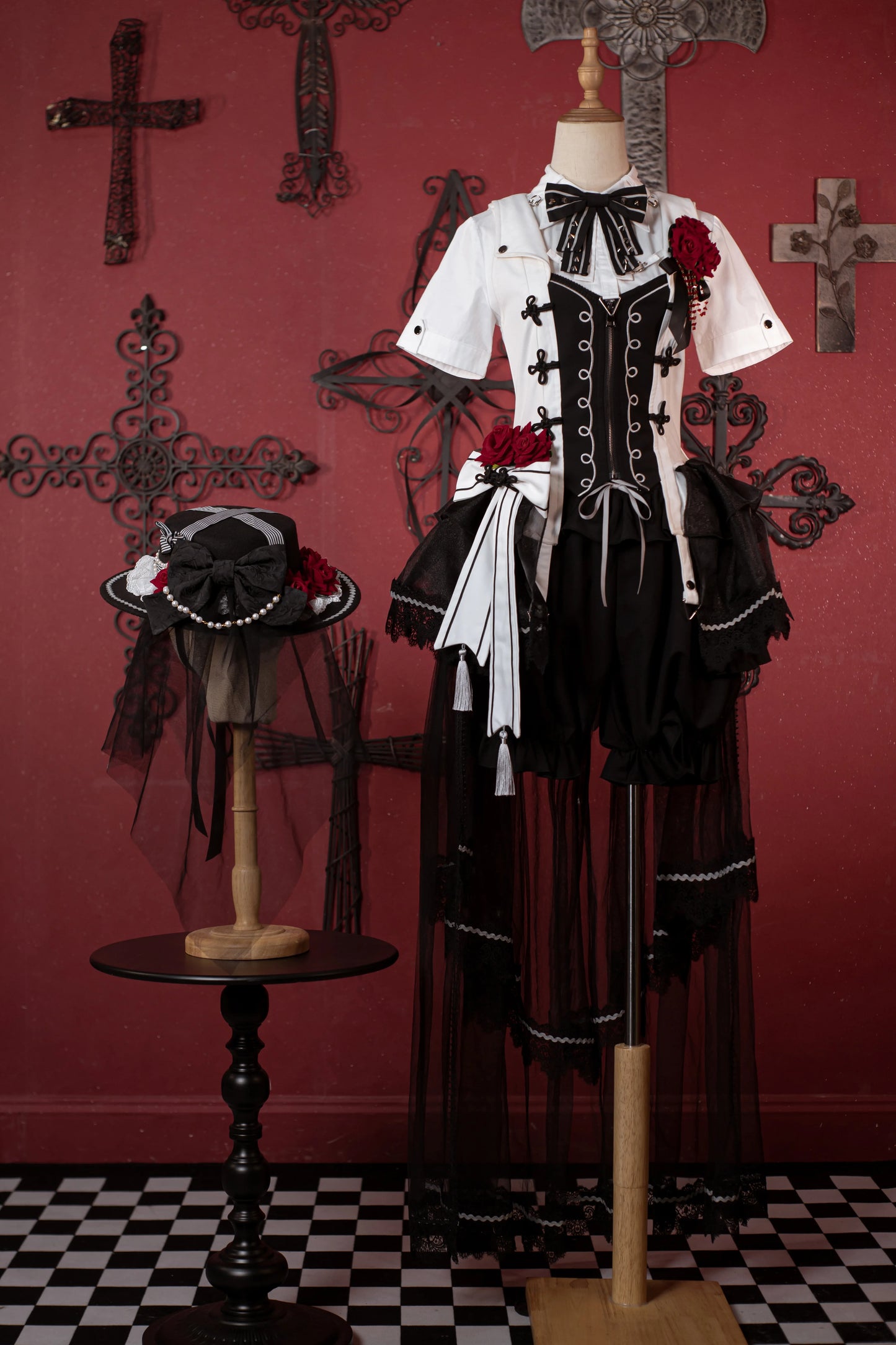 ダークローズゴシックプリンセスロリータセット+ダークローズゴシックプリンスロリータセット