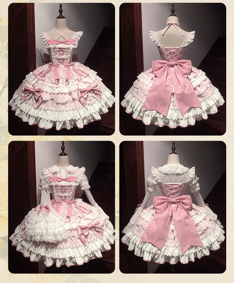 [Pre-order product] Lily's Tea Party Antique Lolita Dress Complete