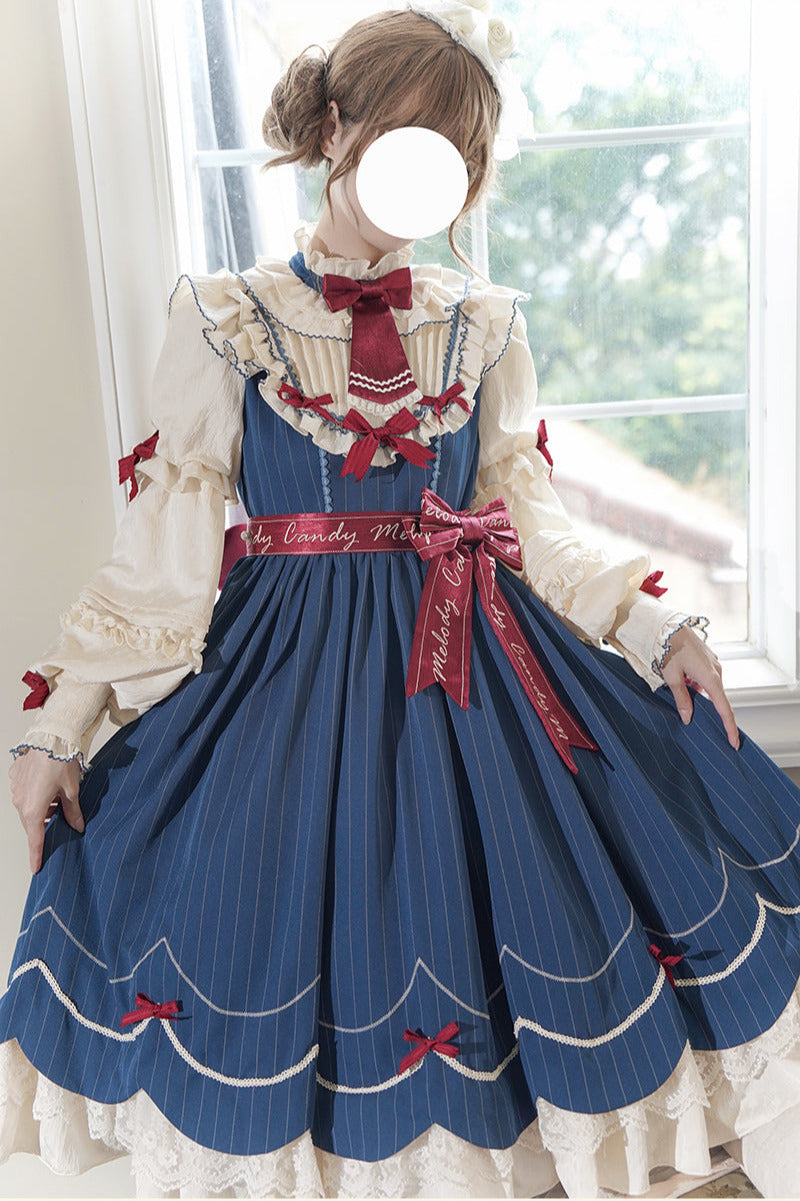 [Reservation Product] Doll Feeling Sweet Bow Ruffle Lolita Dress