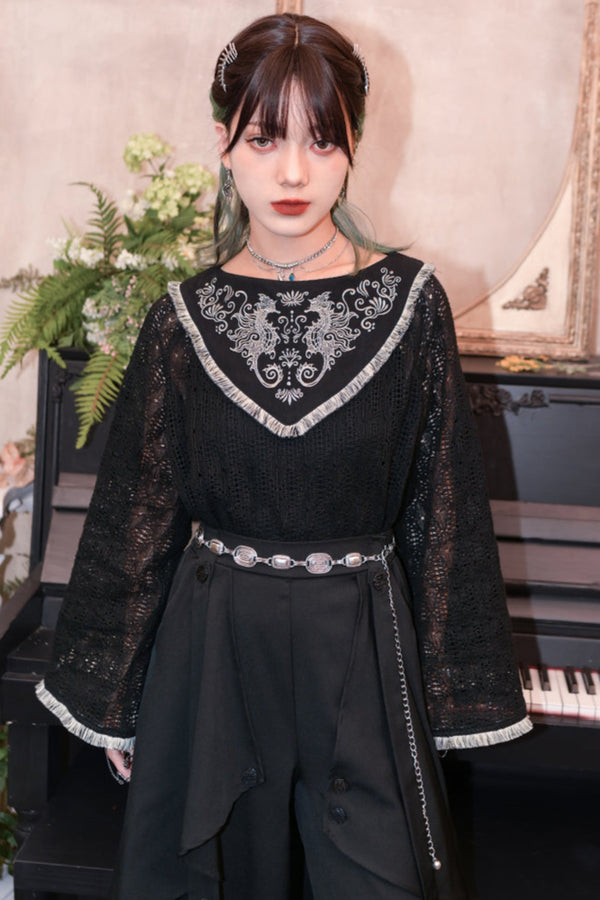 Patchwork Embroidery Lace Blouse