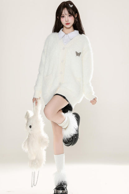 Soft Mohair Butterfly Knit Sweater