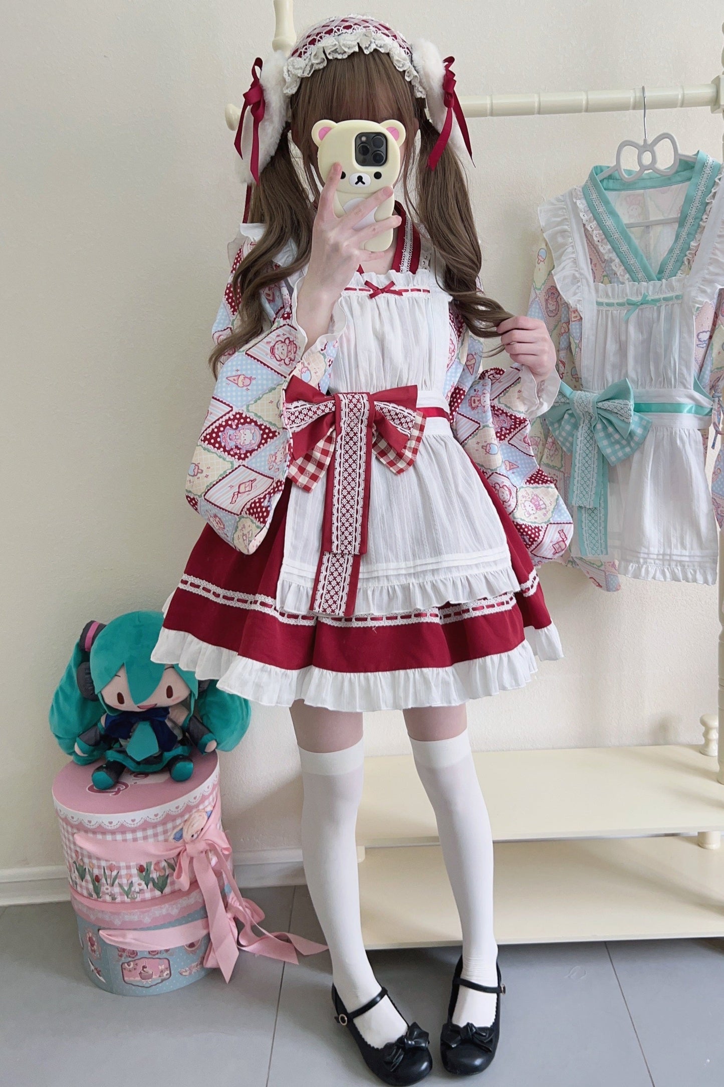 Retro Maid Cafe Japanese Lolita Set
