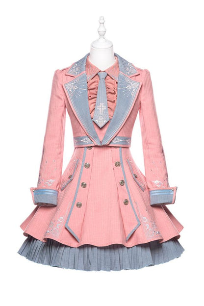 [Reserved product] Opera Shache Field Pink Blue College British Mant Dress Suit