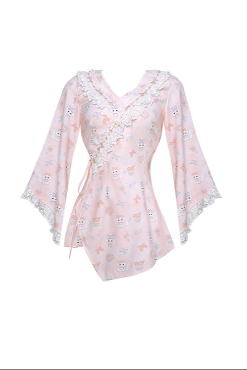 ピーチモエバニートップス＋エプロン＋インナーパンツ