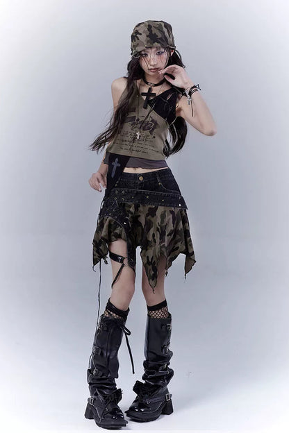 パラレルウェイストランドプリンテッドトップス