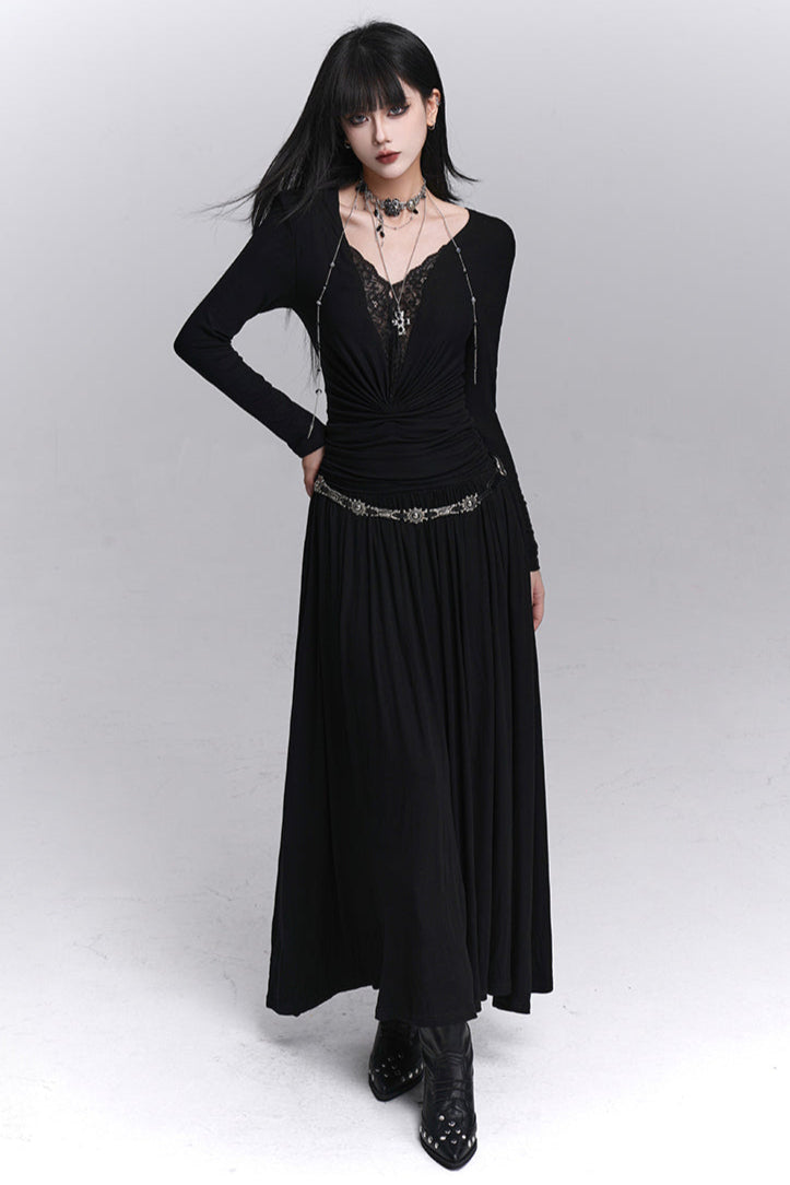 Mode Dark Long Dress