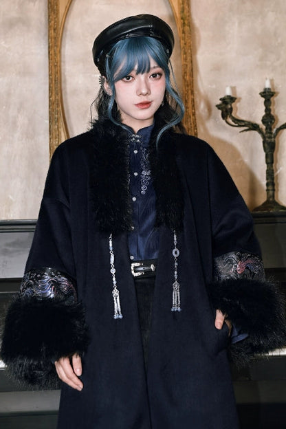 ゴールドスレデッドフリースコート