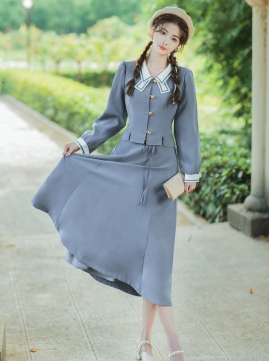 Retro girly jacket + medium retro skirt