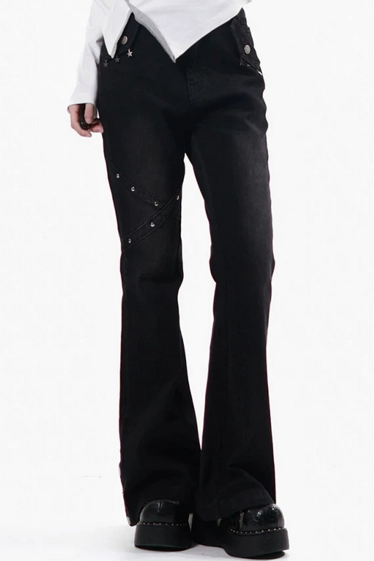 모던 플레어 데님 팬츠