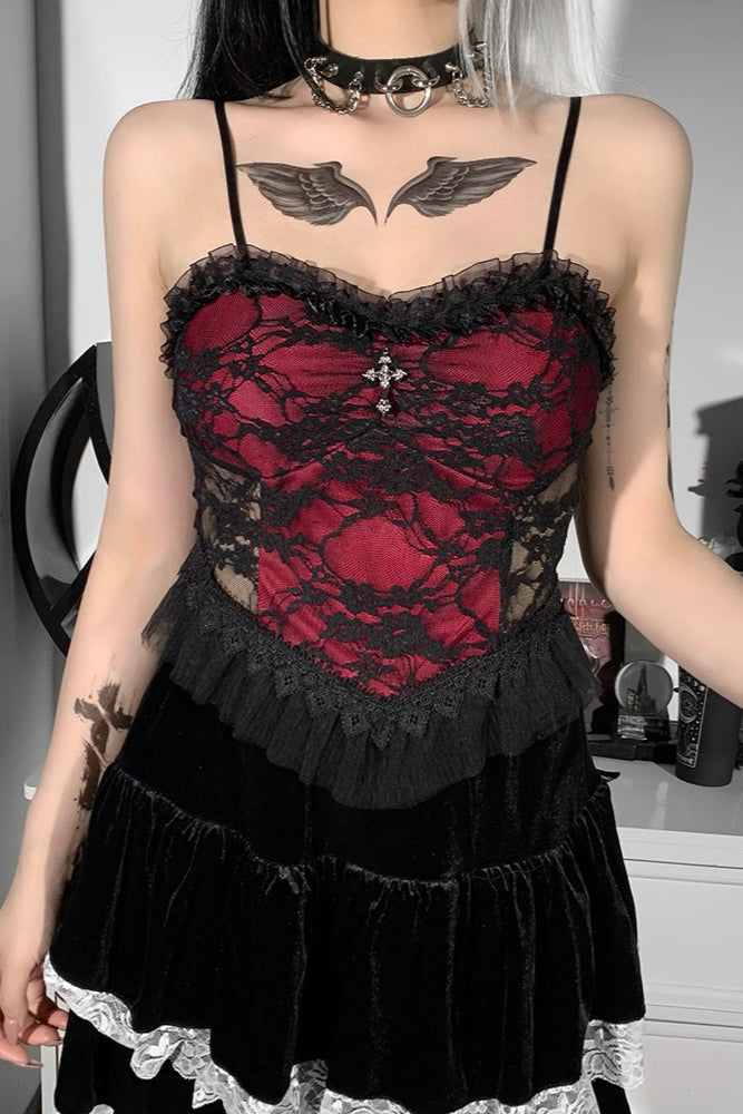 Red Lace Camisole