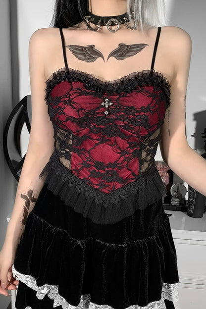 Red Lace Camisole
