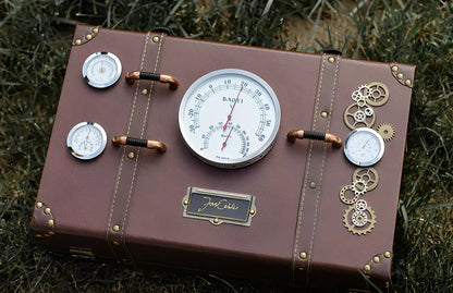 Valise de voyage marron steampunk