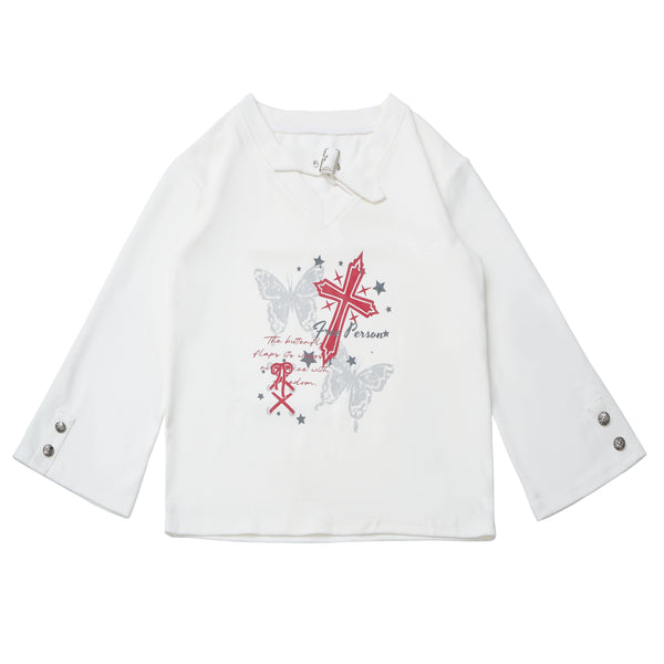 Cross top + skirt + scarf