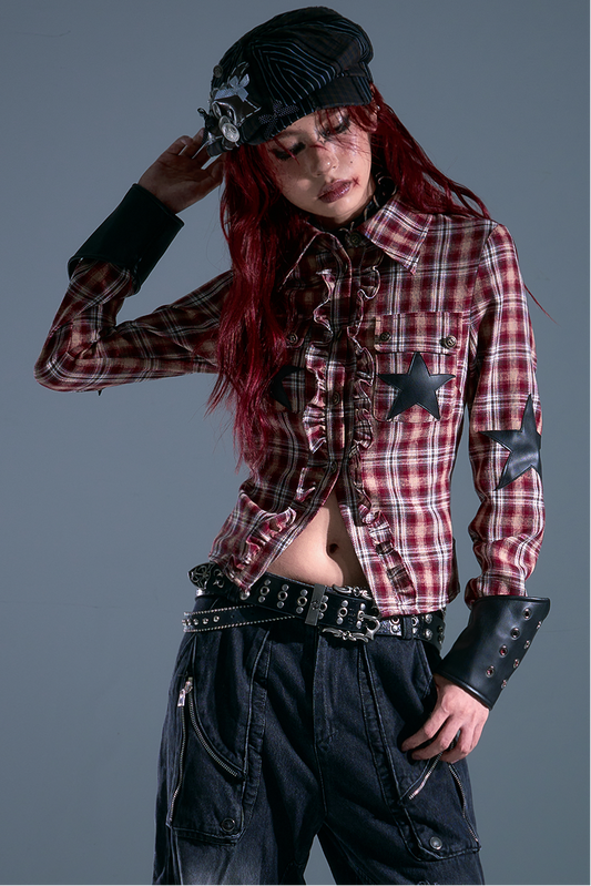 Punk Retro Plaid Shirt