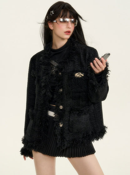 Fringe Tweed Jacket