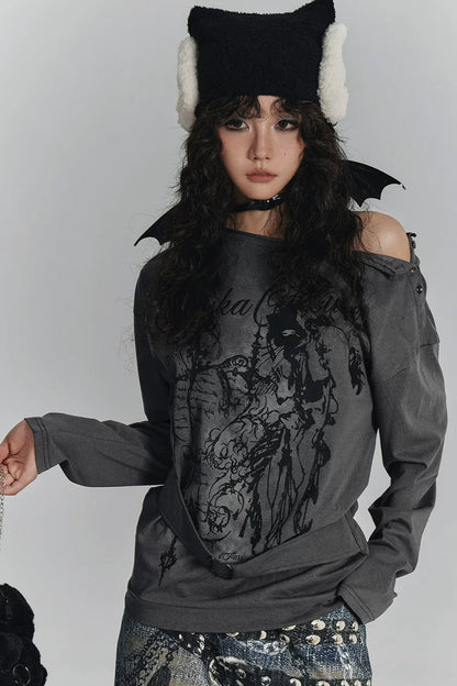 オフショルダースブカルチャートップス