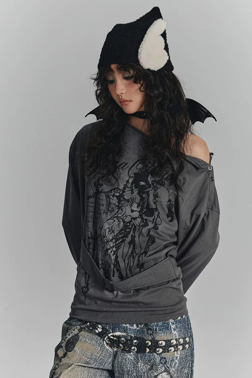 オフショルダースブカルチャートップス