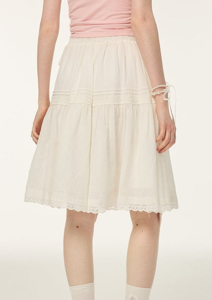 French Style High Waist Middle Skirt