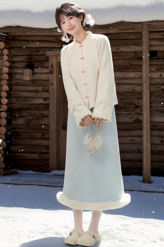 スウィートプラッシュエッジエーラインスカート