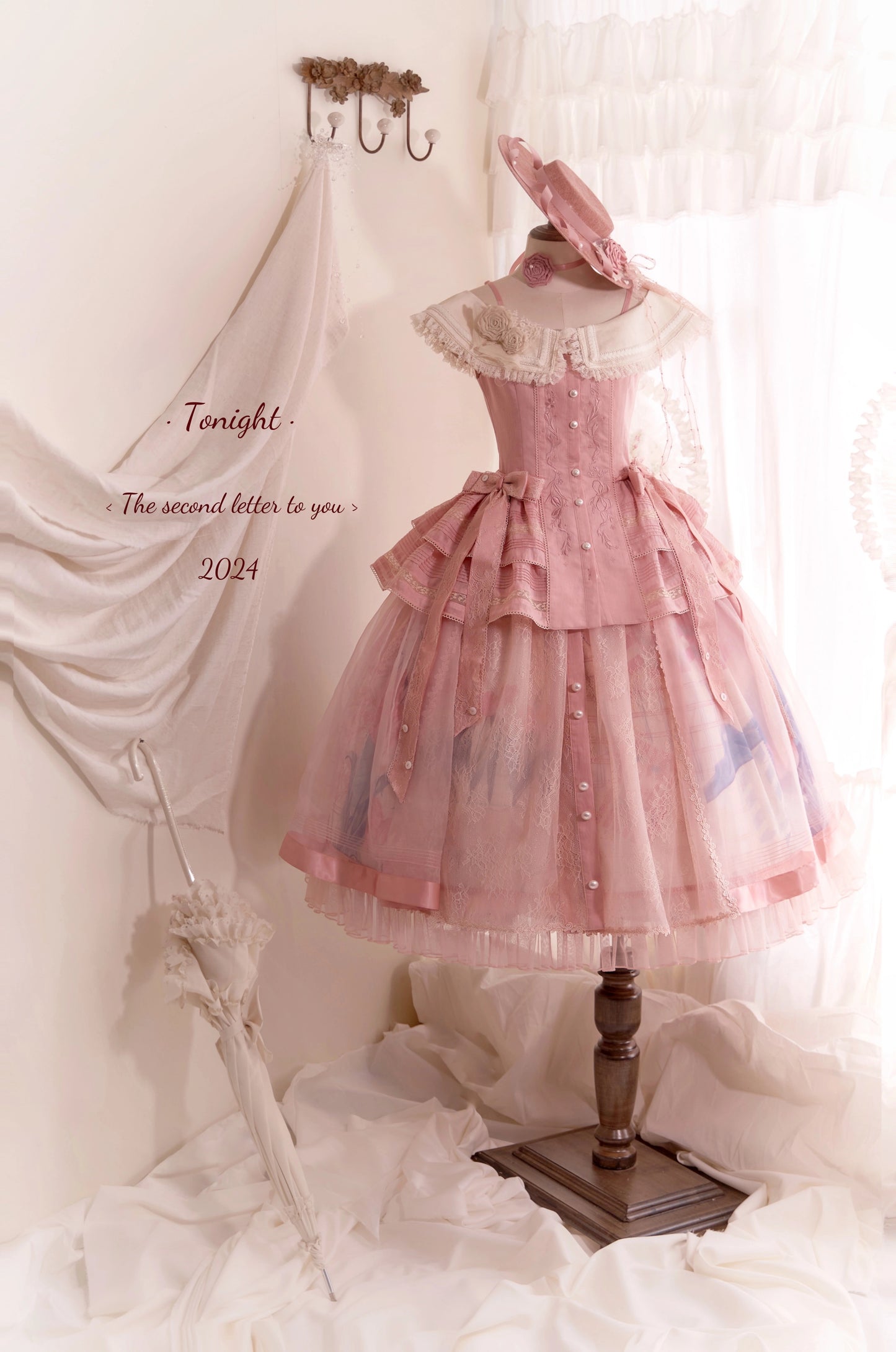 [Reservation product] French Rose Elegant Split Princess Dress Suit