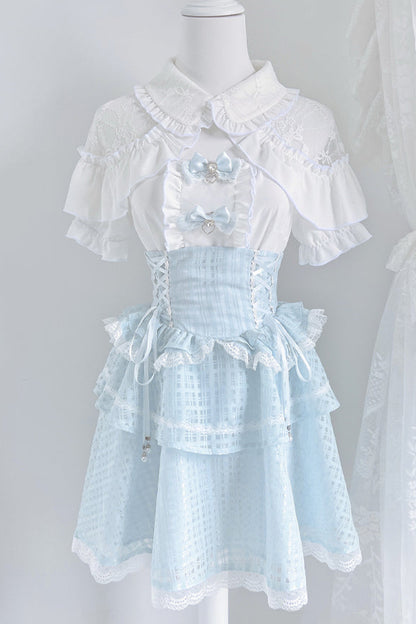 スイートピュアライトシャツ+フレアスカート