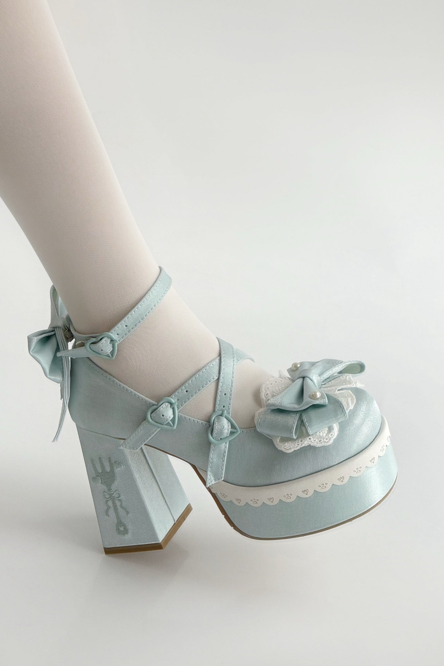 スイートフリルリボンロリータシューズ