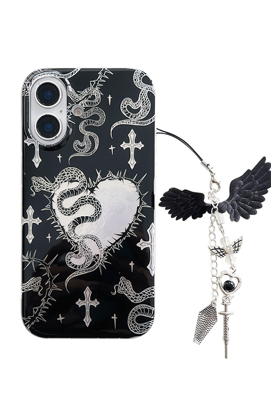 Cross Love Snake iPhone Case