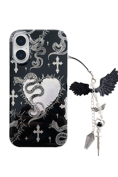 Cross Love Snake iPhone Case