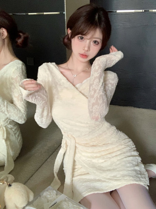 Lace White Feminine Dress
