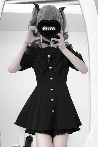 ダークナイト地雷トップス＋フリルパンツ