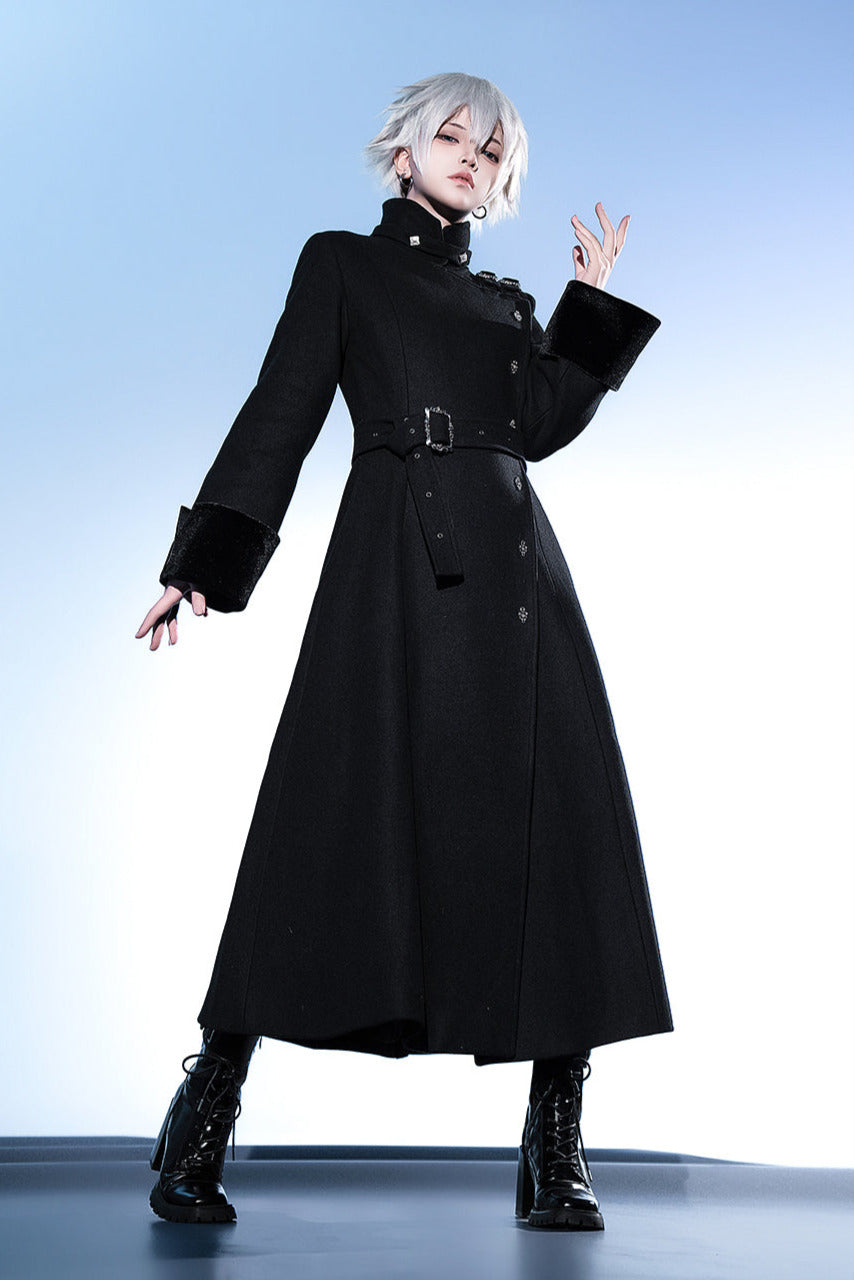 February 22nd reservation deadline] Black Dark High-End Stand-Up Collar Prince Coat