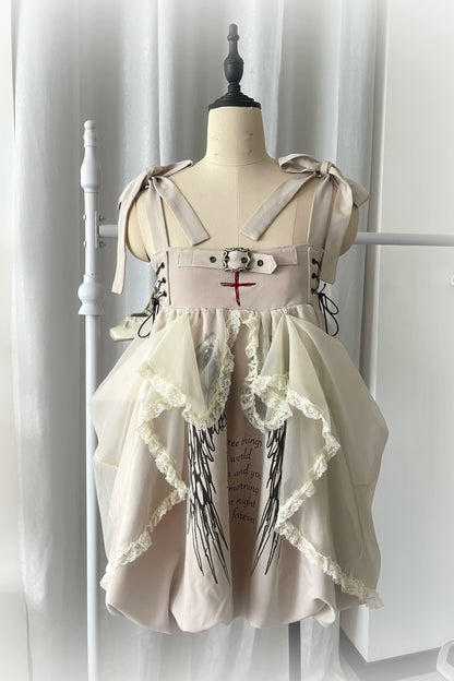 ゴシックバルーンサスペンダードレス