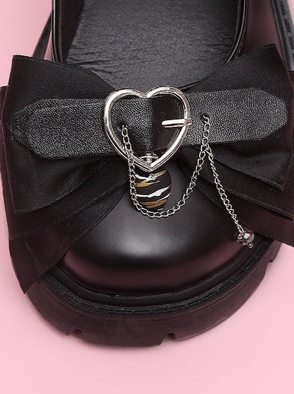 Sponge Cake Heart Belt Shoes