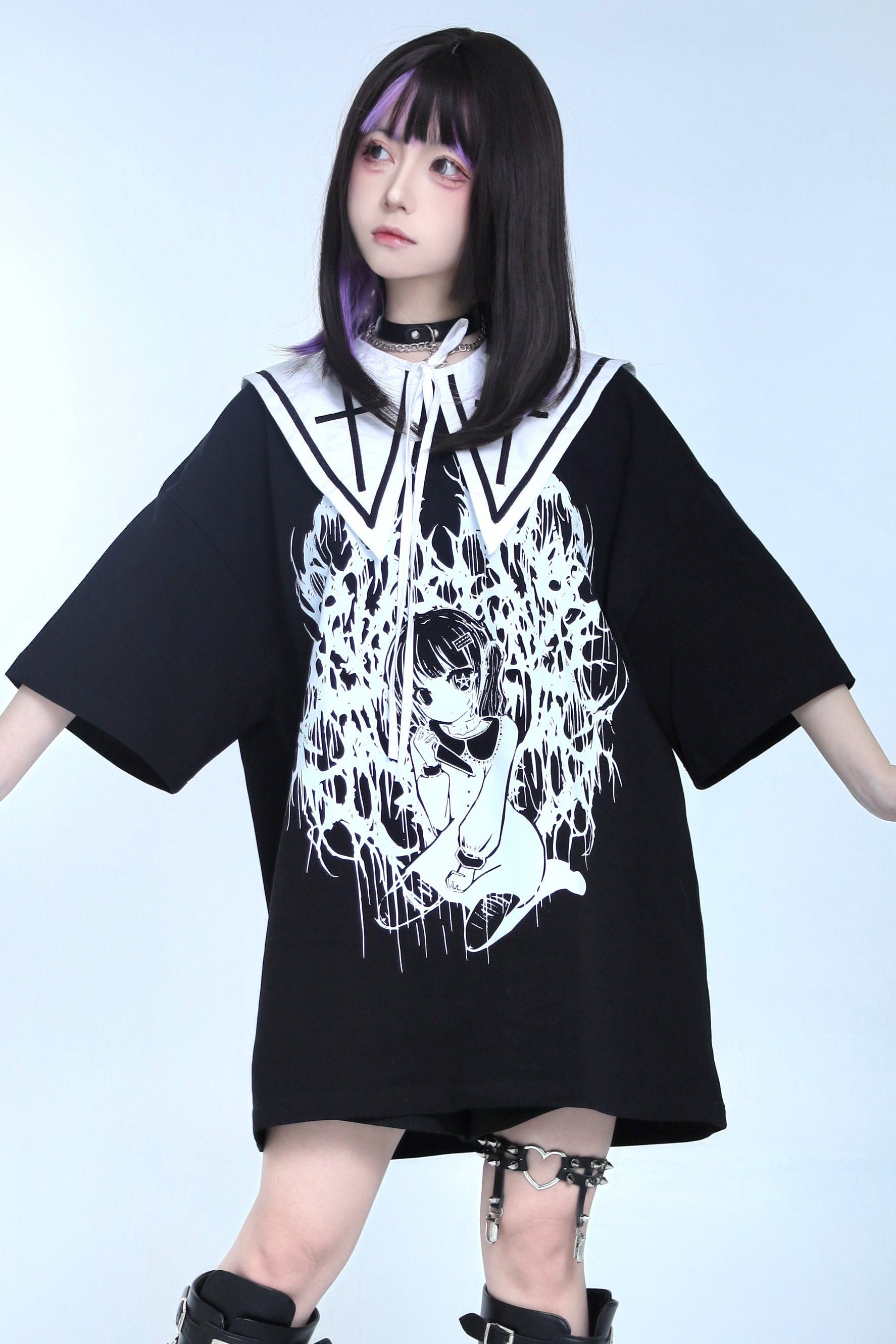 地雷セーラーオーバーTシャツ – Belchic