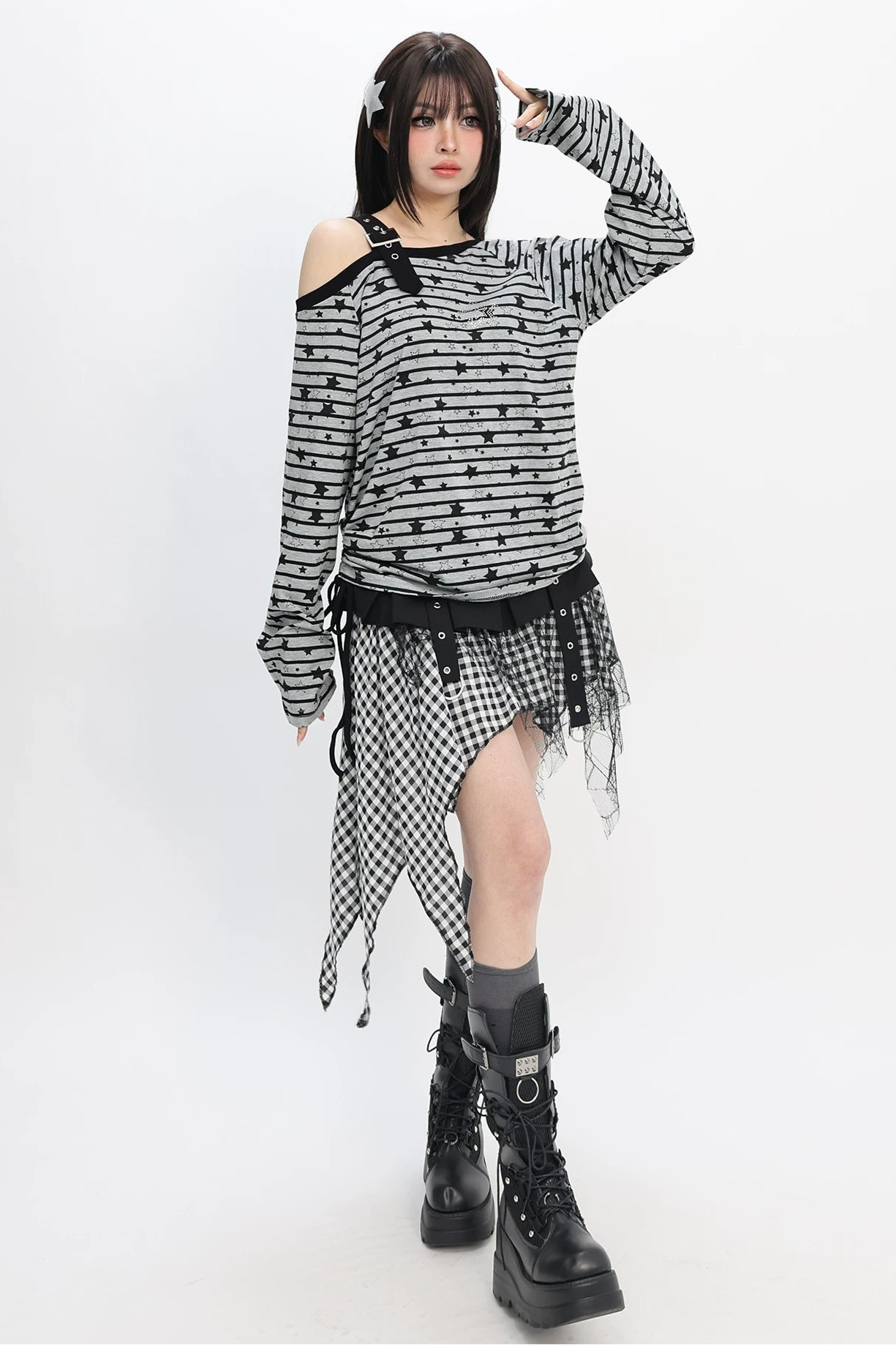 スウィートクールワンショルダールーズトップス