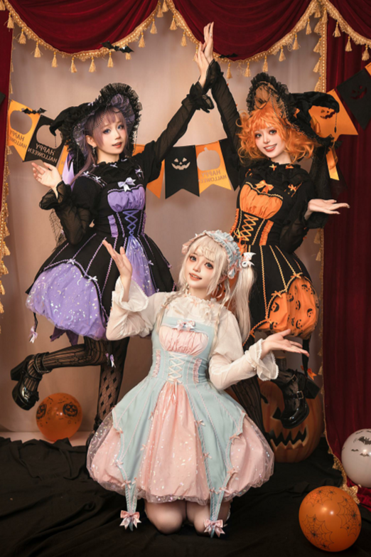 [Reservation deadline on September 28] Halloween Pumpkin Dark Sweet Dress Set